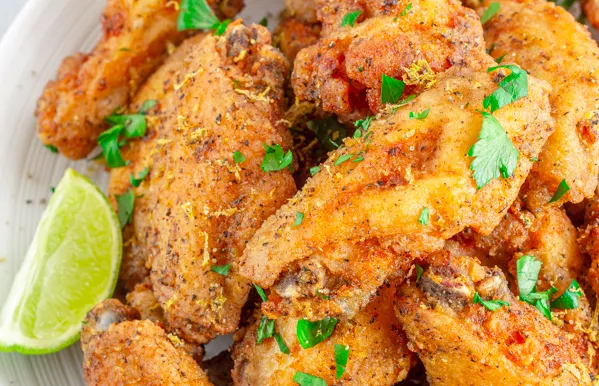 Delicious Lemon Pepper Chicken Wings in Calgary Calzones Wings & Salad, Calgary, AB